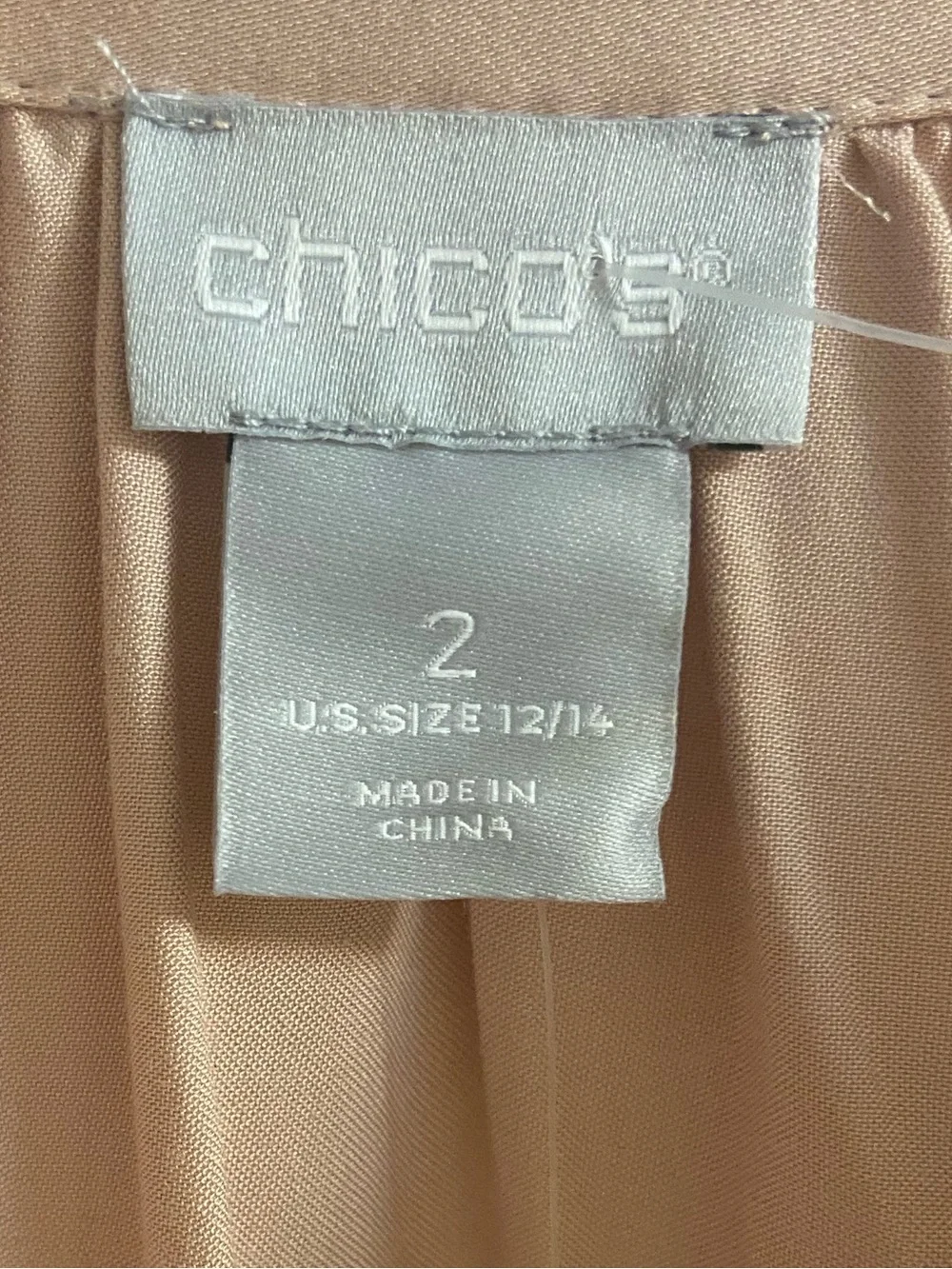 Chico's Cold Shoulder Button Front Short Sleeve Top Large NWT
